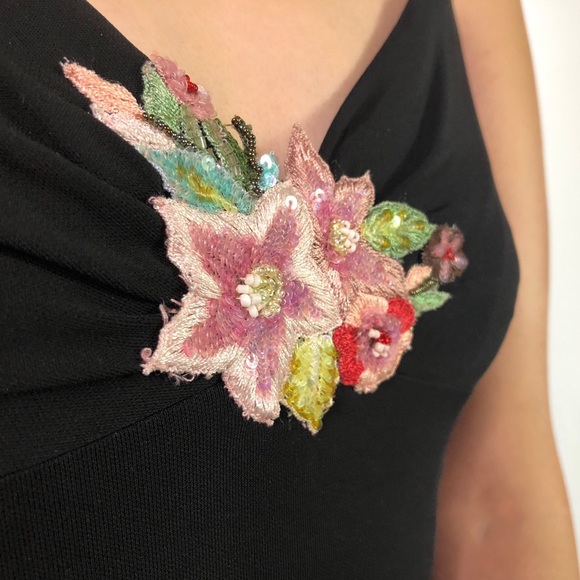 David Meister Black Cocktail Dress TPI - Picture 3 of 5